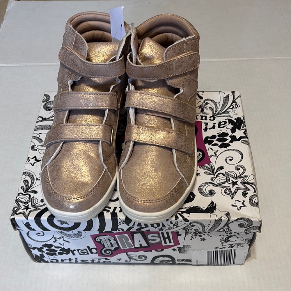 Brash Gold Sneakers High-Top Metallic